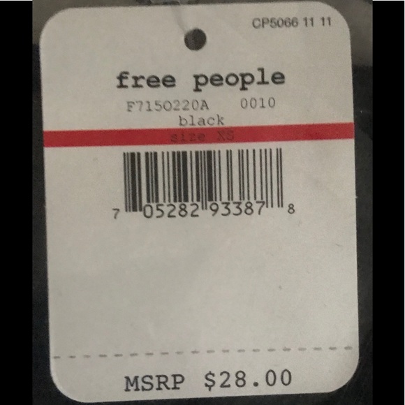 NWT FREE PEOPLE Scallop Lace Bandeau Black XS - Picture 8 of 8